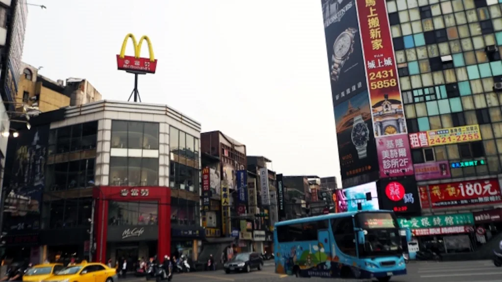 基隆の中心部の街並み